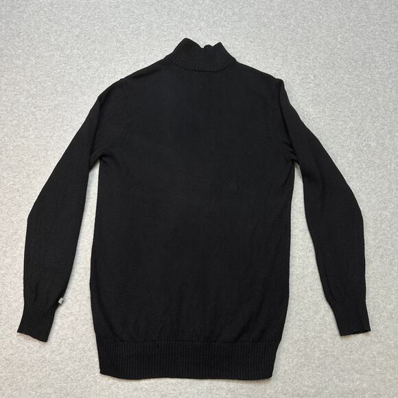 Columbia Sweater Mens S Black 1/4 Zip Pullover Knitted Wool Blend Regular Fit - Picture 5 of 10
